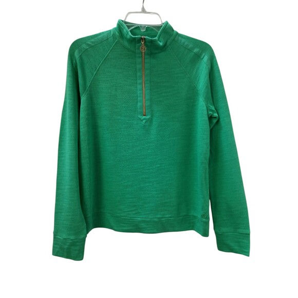 Lilly Pulitzer Tops - Lilly Pulitzer Womens Activewear Jacket Green Small Blended Fabric Zip Up Raglan